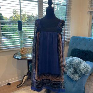 Philosophy DiAlberta Ferretti Blue Silk Cocktail Dress Size 4 / IT 40